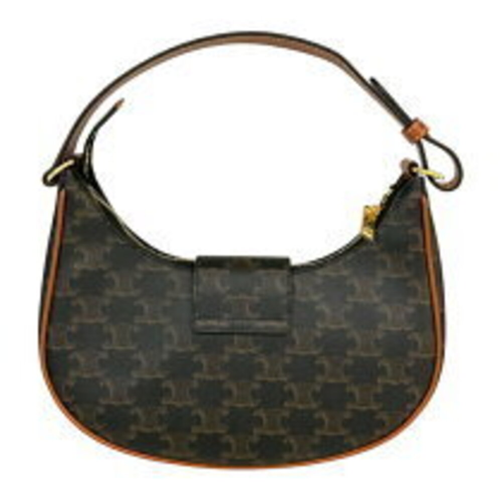 Celine Ava Brown Triomphe Canvas Handbag - Picture 3 of 8